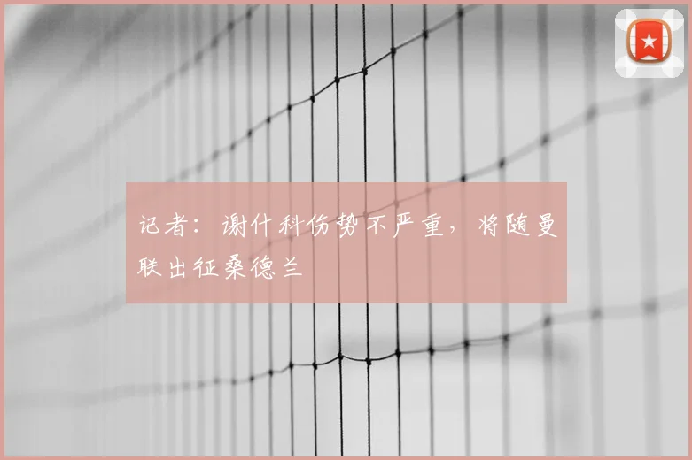 记者：谢什科伤势不严重，将随曼联出征桑德兰
